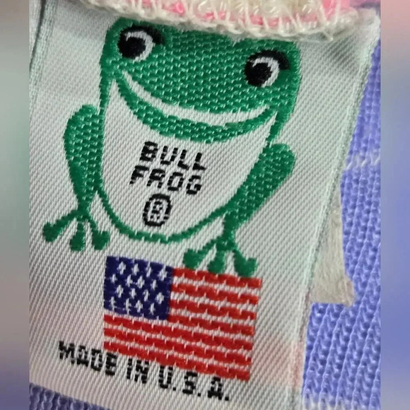 Vintage 1980s 1990s Bull Frog Pastel Bear Short Sleeve Knit Sweater 2T - Picture 3 of 5